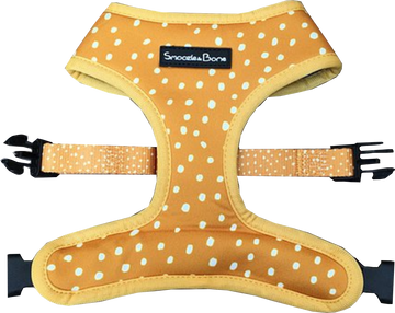 Smoozle & Bone Mustard Dotty/Toucan Reversible Harness